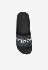 Givenchy Monogram Rubber Slides Black BH301 TH1UC-001