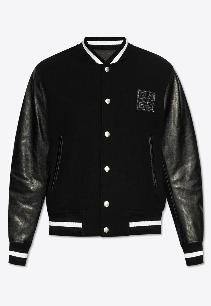 Givenchy 4G Varsity Patch Bomber Jacket Black BM011 S6Y3K-001