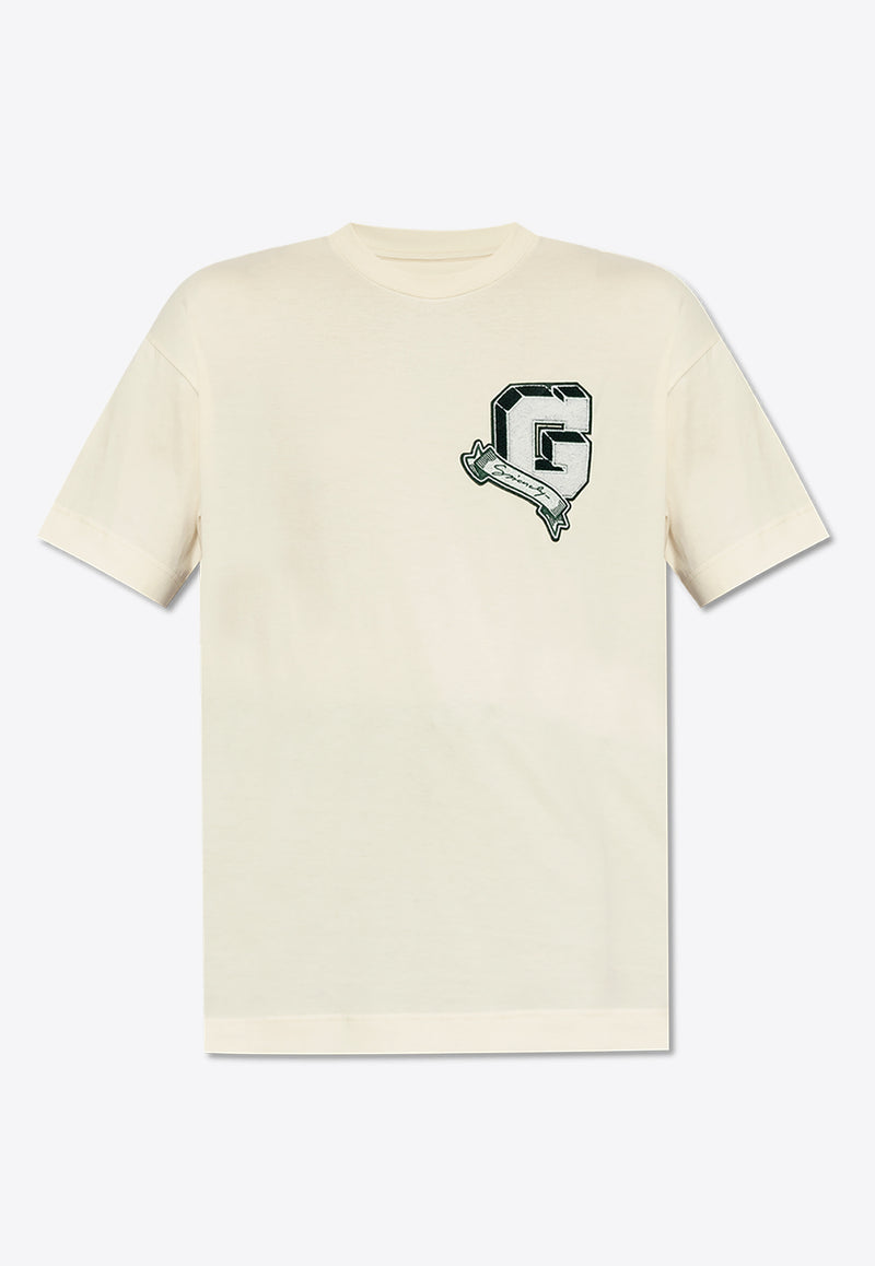 Givenchy G Patch College Crewneck T-shirt White BM71M G3YPD-272