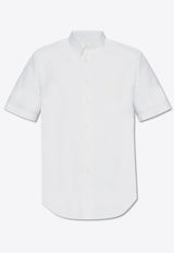 Givenchy Logo Embroidered Short-Sleeved Shirt White BM611 CG1ZF-100