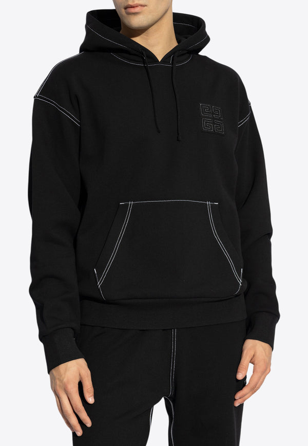 Givenchy 4G Logo Patch Hooded Sweatshirt Black BMJ0L A3YPQ-004