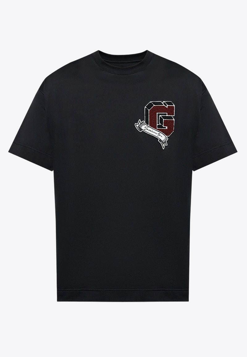 Givenchy G Patch College Crewneck T-shirt Black BM71M G3YPD-001