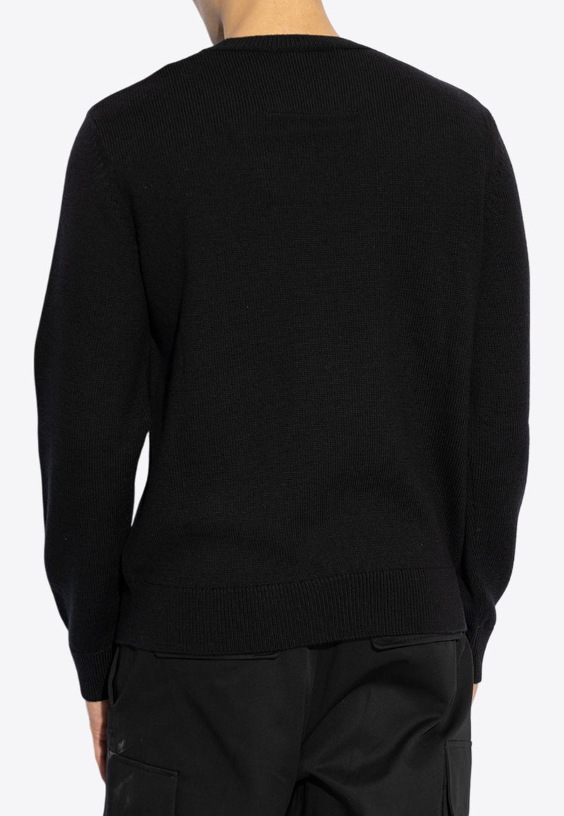 Givenchy Embroidered Logo Wool Sweater Black BM90T W4YLC-001