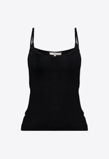 Chloé Ribbed Wool Tank Top Black CH24WMP47 667-001