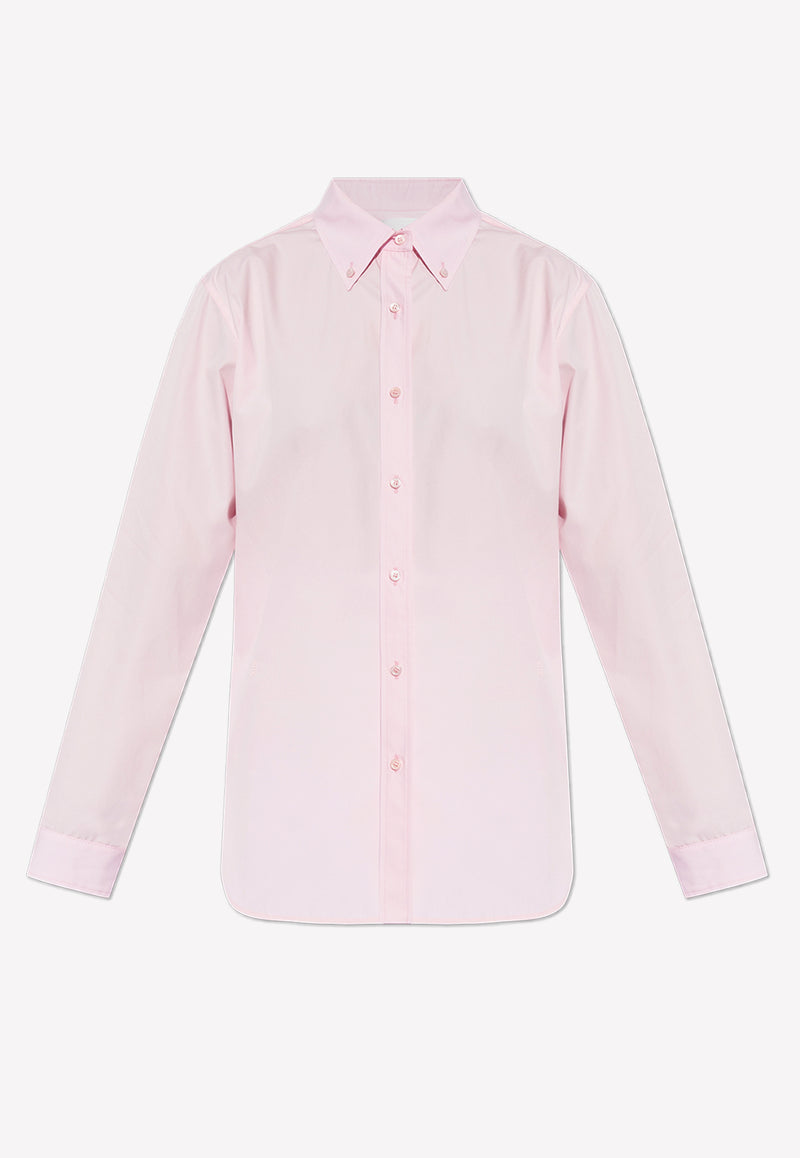 Givenchy Embroidered Logo Long-Sleeved Shirt Pink BW61D 6G1ZE-661