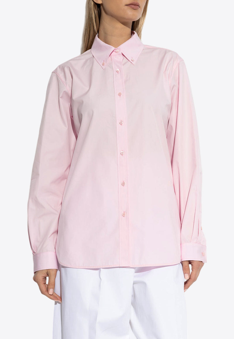 Givenchy Embroidered Logo Long-Sleeved Shirt Pink BW61D 6G1ZE-661