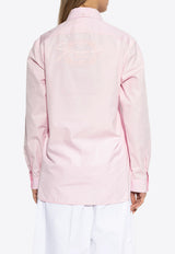 Givenchy Embroidered Logo Long-Sleeved Shirt Pink BW61D 6G1ZE-661