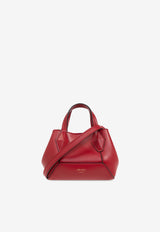 Jimmy Choo Mini Diamond Leather Tote Bag Red DIAMOND TOTE XS HUT-RUBY RED GOLD