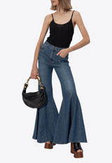 Chloé Flared Wide Jeans Blue CH25SDP16 153-402