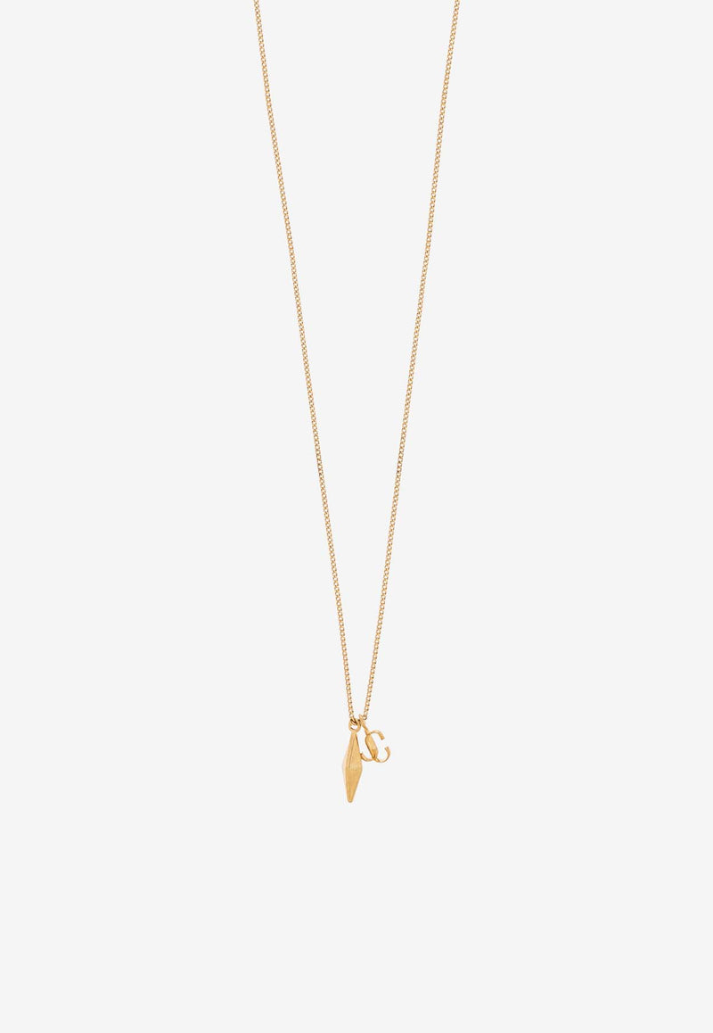 Jimmy Choo Signature JC Chain Necklace Gold DIAMOND JC CHAIN MFQ-GOLD