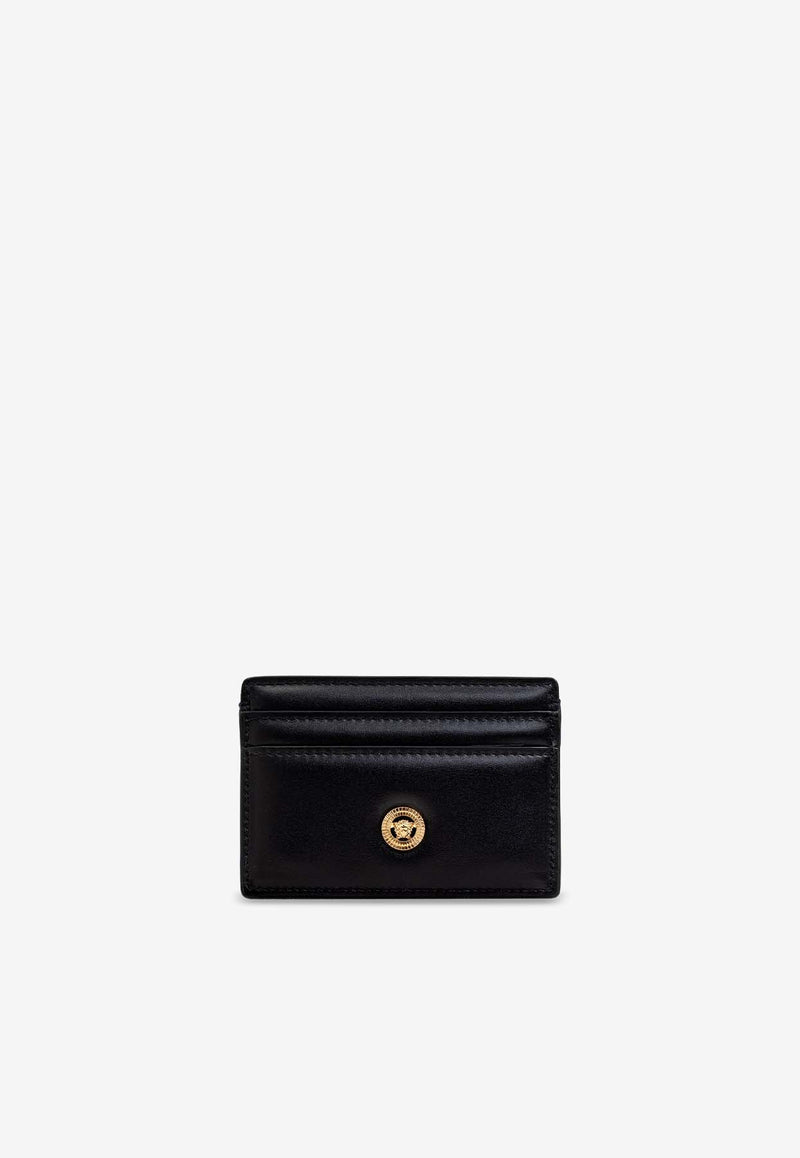 Versace Medusa Biggie Leather Cardholder Black DPN2467 1A13018-1B00V