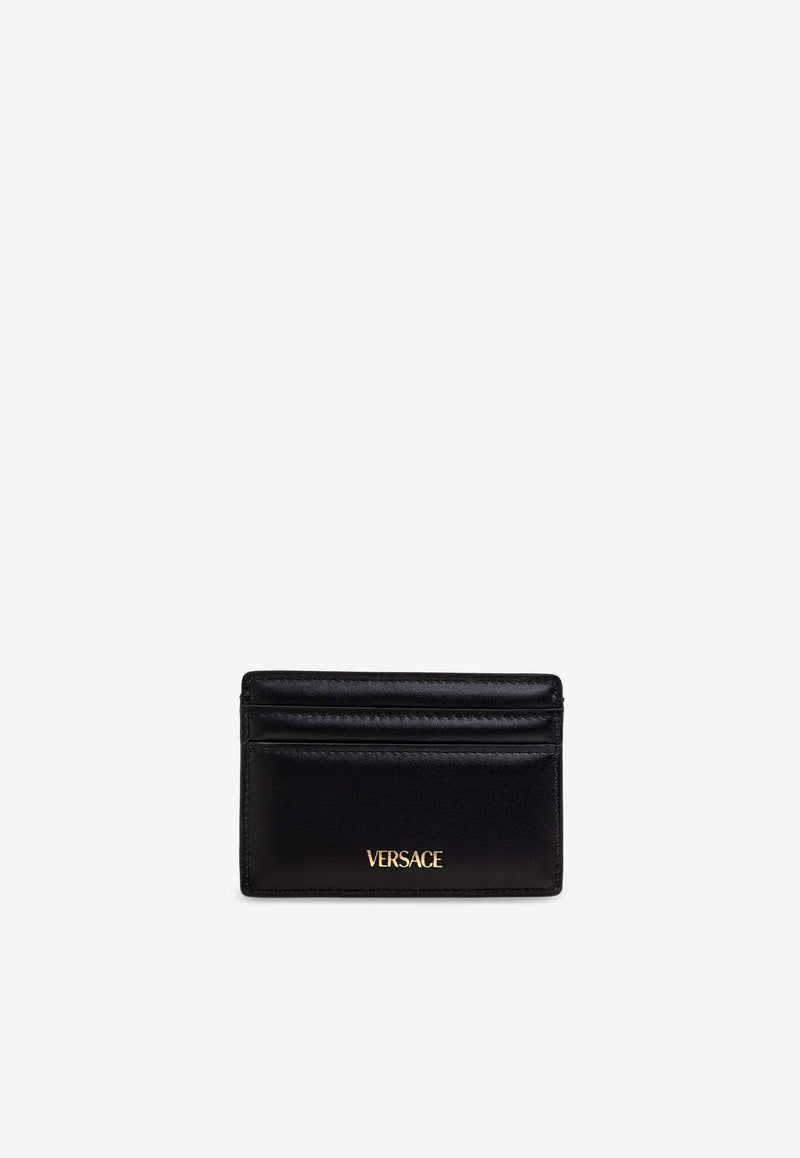 Versace Medusa Biggie Leather Cardholder Black DPN2467 1A13018-1B00V