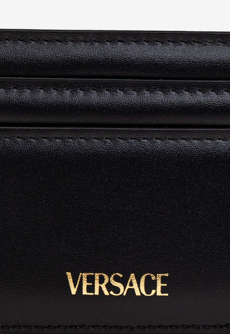 Versace Medusa Biggie Leather Cardholder Black DPN2467 1A13018-1B00V