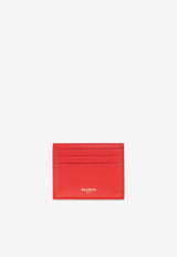 Balmain B-Buzz Calf Leather Cardholder Red DN1MA195 LAVE-3BZ