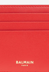 Balmain B-Buzz Calf Leather Cardholder Red DN1MA195 LAVE-3BZ