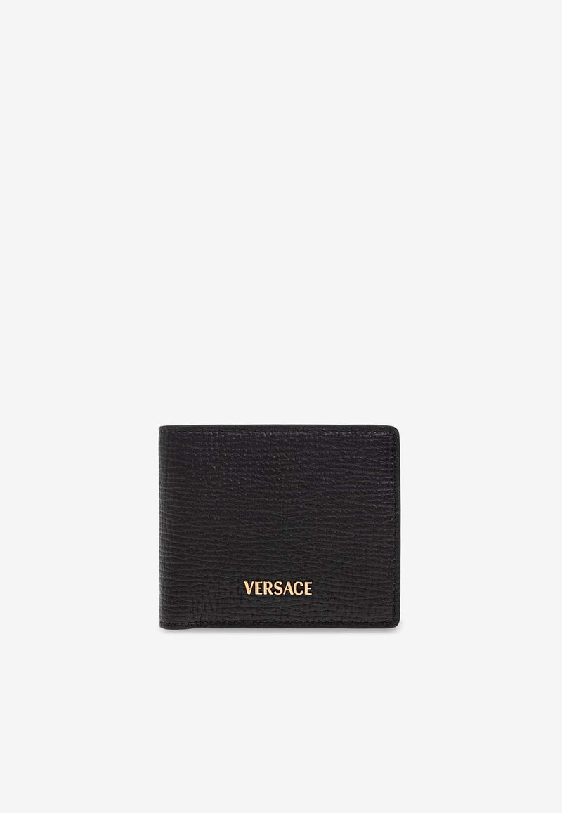 Versace Myth Bi-Fold Leather Wallet Black DPU2463 1A13695-1B00V