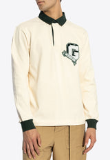 Givenchy College Embroidered Logo Polo Sweatshirt Cream BM71M T3YPD-115