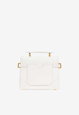 Balmain B-Buzz 23 Leather Top Handle Bag White DN0DB526 LPOS-0FA