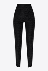 Balmain Love Letter Knit Leggings Black EF1OC040 JJ89-0PA