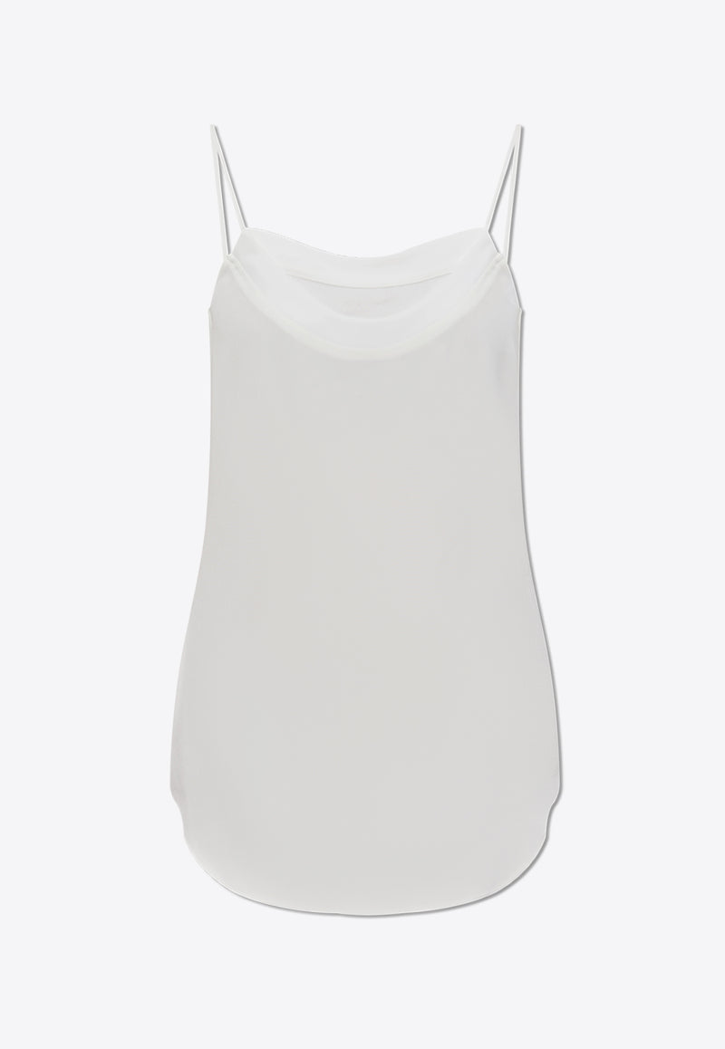 Balmain Layered Sleeveless Tank Top White EF1AD255 MB01-0FA