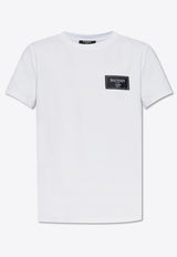 Balmain Couture Label T-shirt White EH1EF000 BC91-0FA