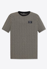 Balmain PB Labyrinth Jacquard T-shirt Beige EH1EG010 BC90-GFE