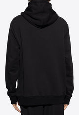 Balmain Embellished Logo Hooded Sweatshirt Black EH1JT240 PC70-EAW