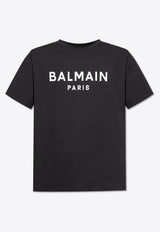 Balmain Logo Print Crewneck T-shirt Black EH1EG010 BB73-EAB