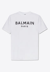 Balmain Logo Print Crewneck T-shirt White EH1EG010 BB73-GAB