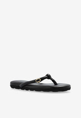 Gianvito Rossi Fiji Nappa Leather Flip-Flops Black G10041 05GOM-NAPNERO