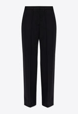 Balmain Straight-Leg Wool Pants Black EF1PO160 WC09-0PA