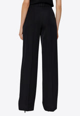 Balmain Straight-Leg Wool Pants Black EF1PO160 WC09-0PA