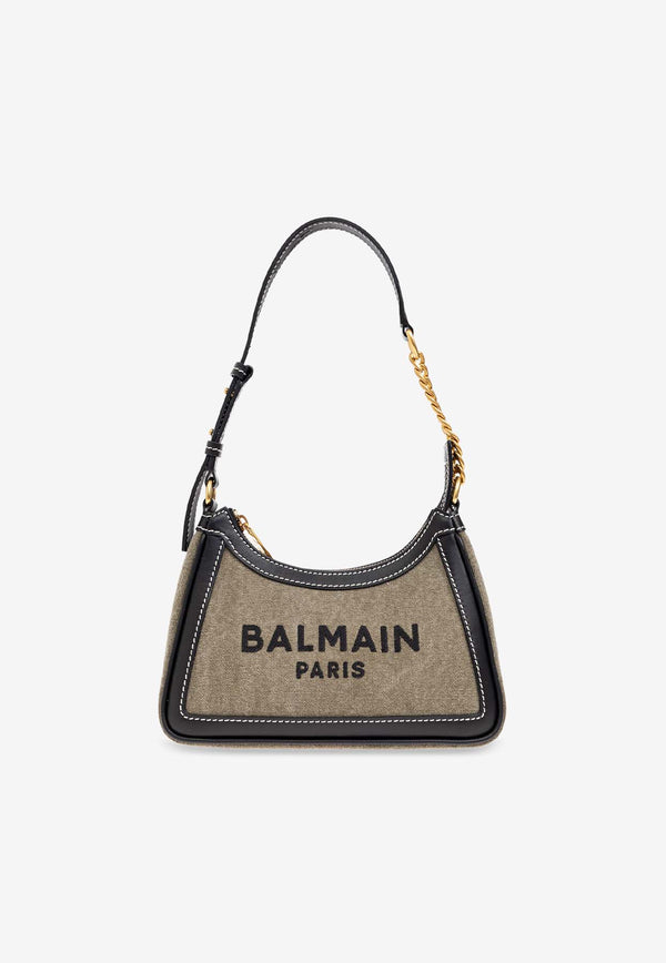 Balmain B-Army Canvas Shoulder Bag Green EN1BT743 TCLB-UBK