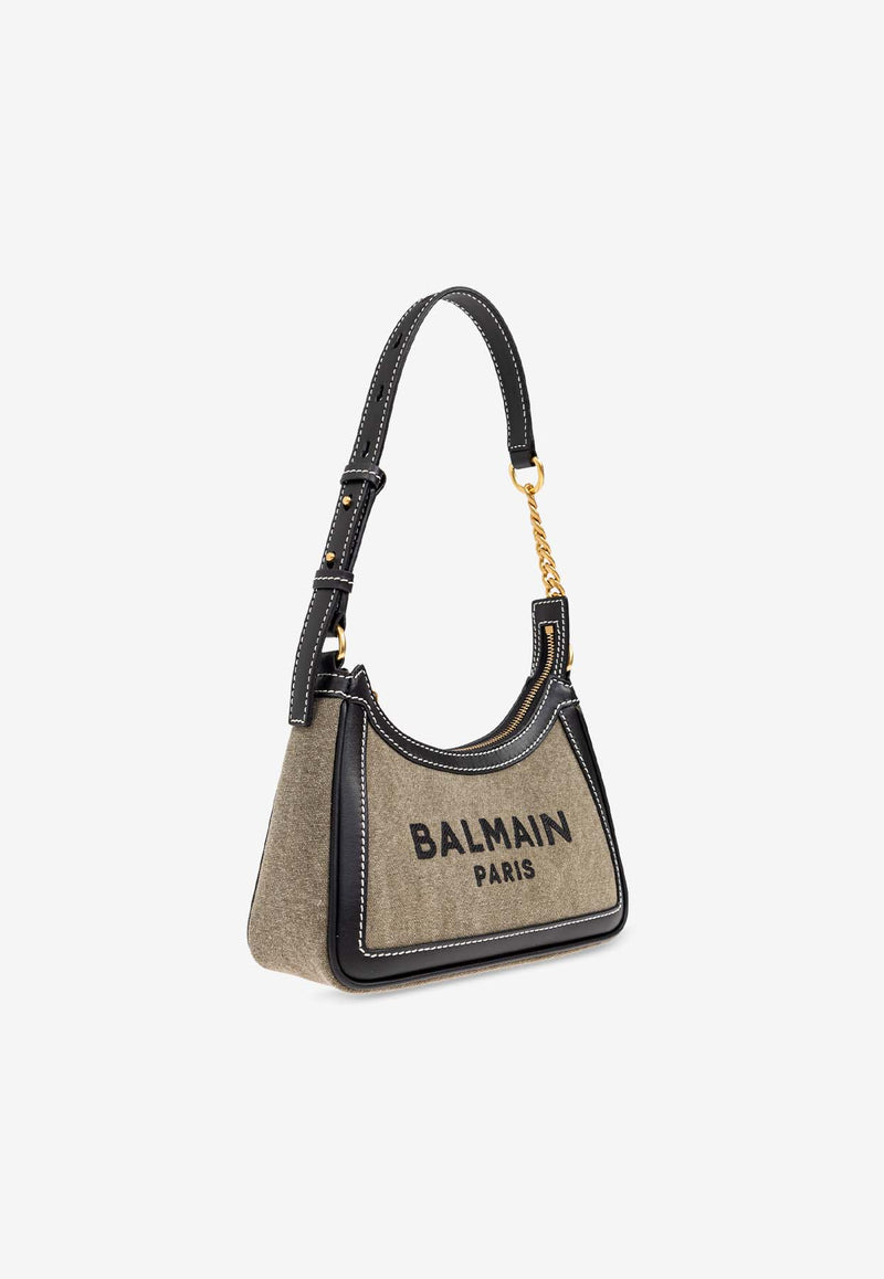 Balmain B-Army Canvas Shoulder Bag Green EN1BT743 TCLB-UBK