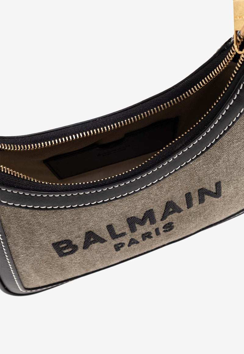 Balmain B-Army Canvas Shoulder Bag Green EN1BT743 TCLB-UBK