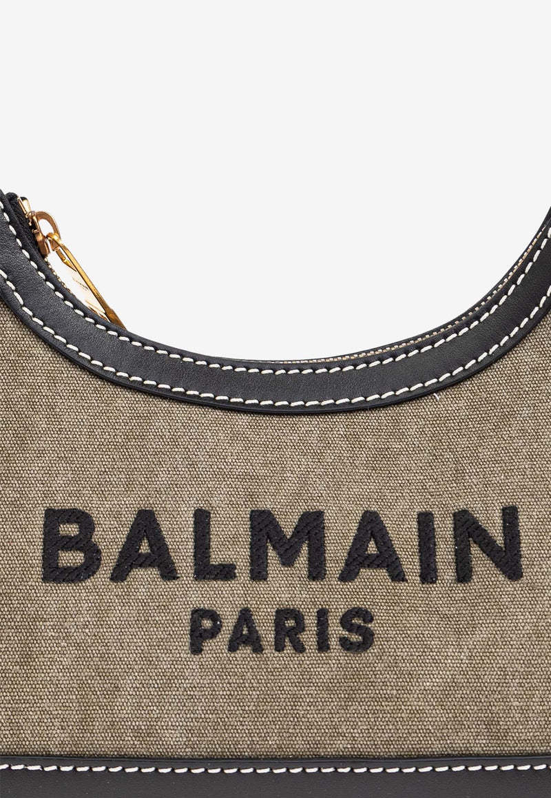 Balmain B-Army Canvas Shoulder Bag Green EN1BT743 TCLB-UBK