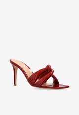 Gianvito Rossi Amour 85 Glossy Leather Mules  Red G10012 85RIC-NUIROUG