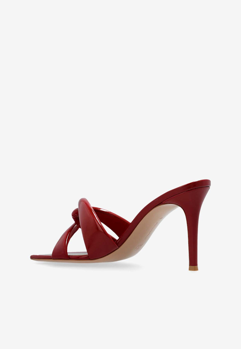 Gianvito Rossi Amour 85 Glossy Leather Mules  Red G10012 85RIC-NUIROUG