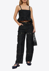 GANNI Washed Straight-Leg Jeans Black J1617 6804-099