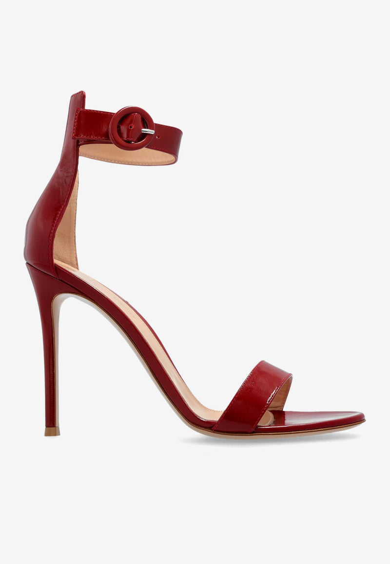 Gianvito Rossi Portofino 105 Nappa Leather Sandals Red G61096 15RIC-NUIROUG