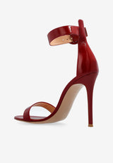 Gianvito Rossi Portofino 105 Nappa Leather Sandals Red G61096 15RIC-NUIROUG