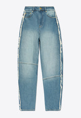 GANNI Washed Straight-Leg Jeans Blue J1602 6658-566