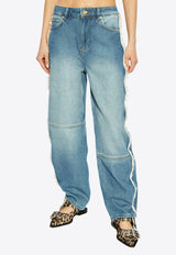 GANNI Washed Straight-Leg Jeans Blue J1602 6658-566