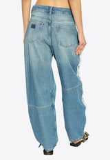 GANNI Washed Straight-Leg Jeans Blue J1602 6658-566