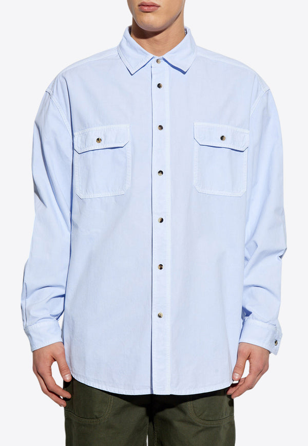 Loewe Long-Sleeved Shirt with Pockets Blue H526Y05WCJ 0-LIGHT BLUE