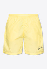 Givenchy Swim Shorts with Logo Signature  Yellow KĄPIELOWE BMA01 L1537-742