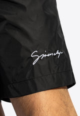 Givenchy Swim Shorts with Logo Signature  Black KĄPIELOWE BMA01 L1537-004