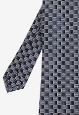 Etro Patterned Jacquard Silk Tie Navy MASA0001 AQ090-S9880