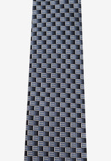 Etro Patterned Jacquard Silk Tie Navy MASA0001 AQ090-S9880