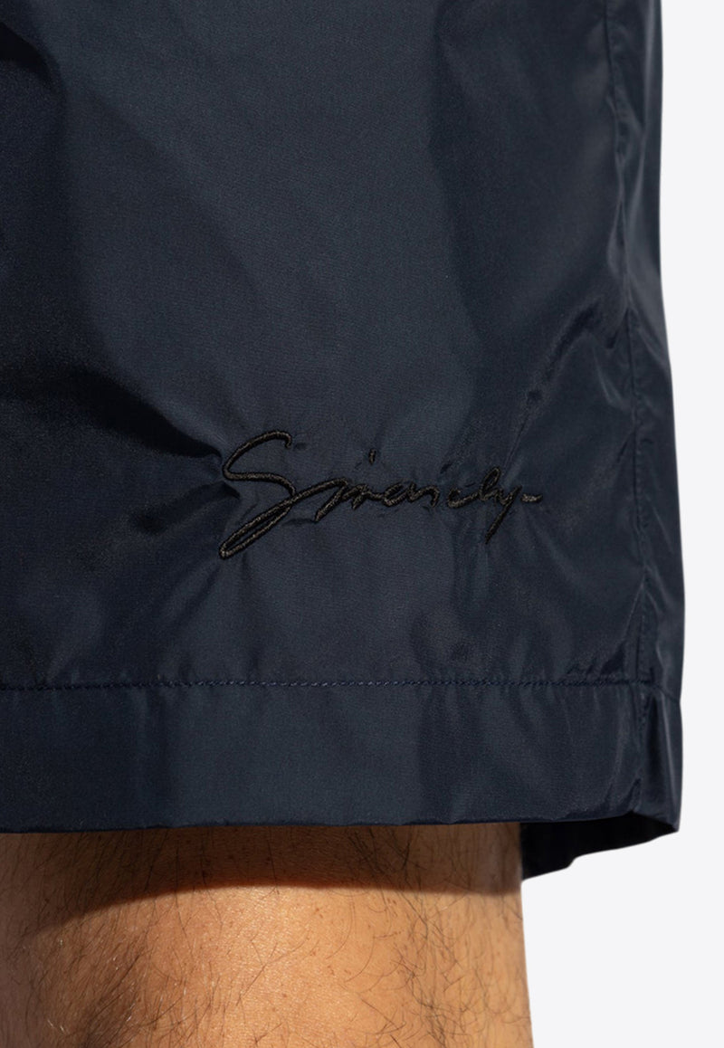 Givenchy Swim Shorts with Logo Signature  Navy KĄPIELOWE BMA01 L1537-401